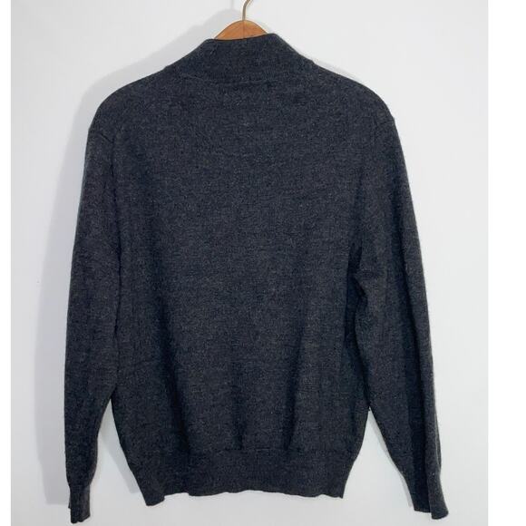 Club Room Merino Wool‎ Blend Sweater - Men's Size XL - 1/4 Zip in Charcoal - Picture 2 of 6
